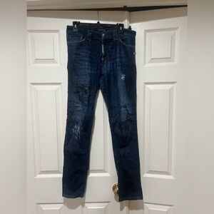 PHILIPP PLEIN Dark Blue ILLEGAL FIGHT CLUB ARTISTRY SLIM‎ FIT JEANS SIZE 33
